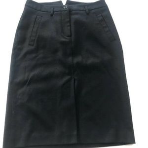 French Connection Size 4 Pencil Skirt Wool Black